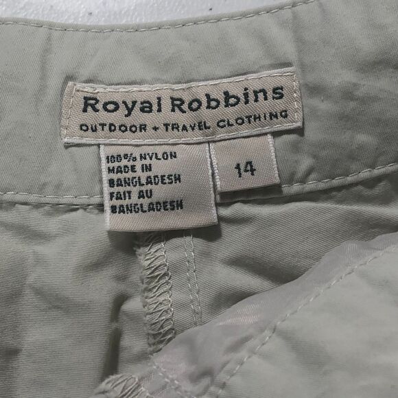 Royal Robbins Capri Pants Womens 14 Beige Convertible Gorpcore Outdoor Hiking - Picture 5 of 9